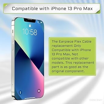 for iPhone 13 Pro Max Earpiece Flex Cable Replacement OEM | Proximity Sensor Connector Complete Repair Fix Tools Kit with Waterproof Sticker for 13ProMax A2641 A2643 A2644 A2645 A2484