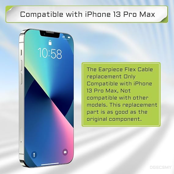 for iPhone 13 Pro Max Earpiece Flex Cable Replacement OEM | Proximity Sensor Connector Complete Repair Fix Tools Kit with Waterproof Sticker for 13ProMax A2641 A2643 A2644 A2645 A2484