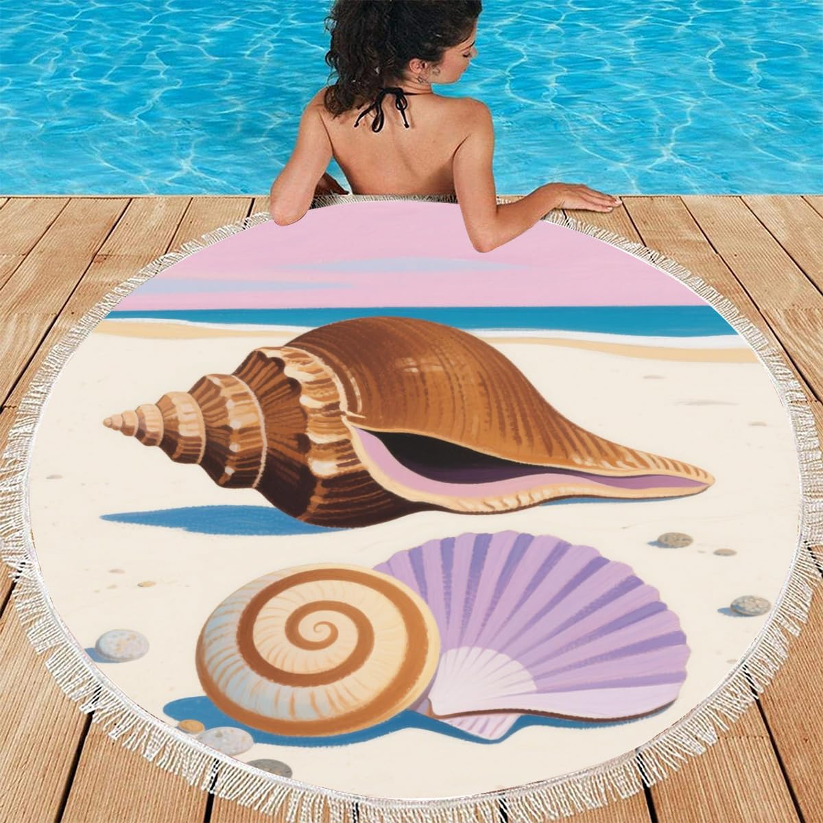 1/2PACK 145 cm Microfibra Asciutto a Secco a Secco rapido, Conchiglie a Sabbia Senza Sabbia, Asciugamano Assorbente per Spiaggia, Viaggi, Campeggio, Palestra