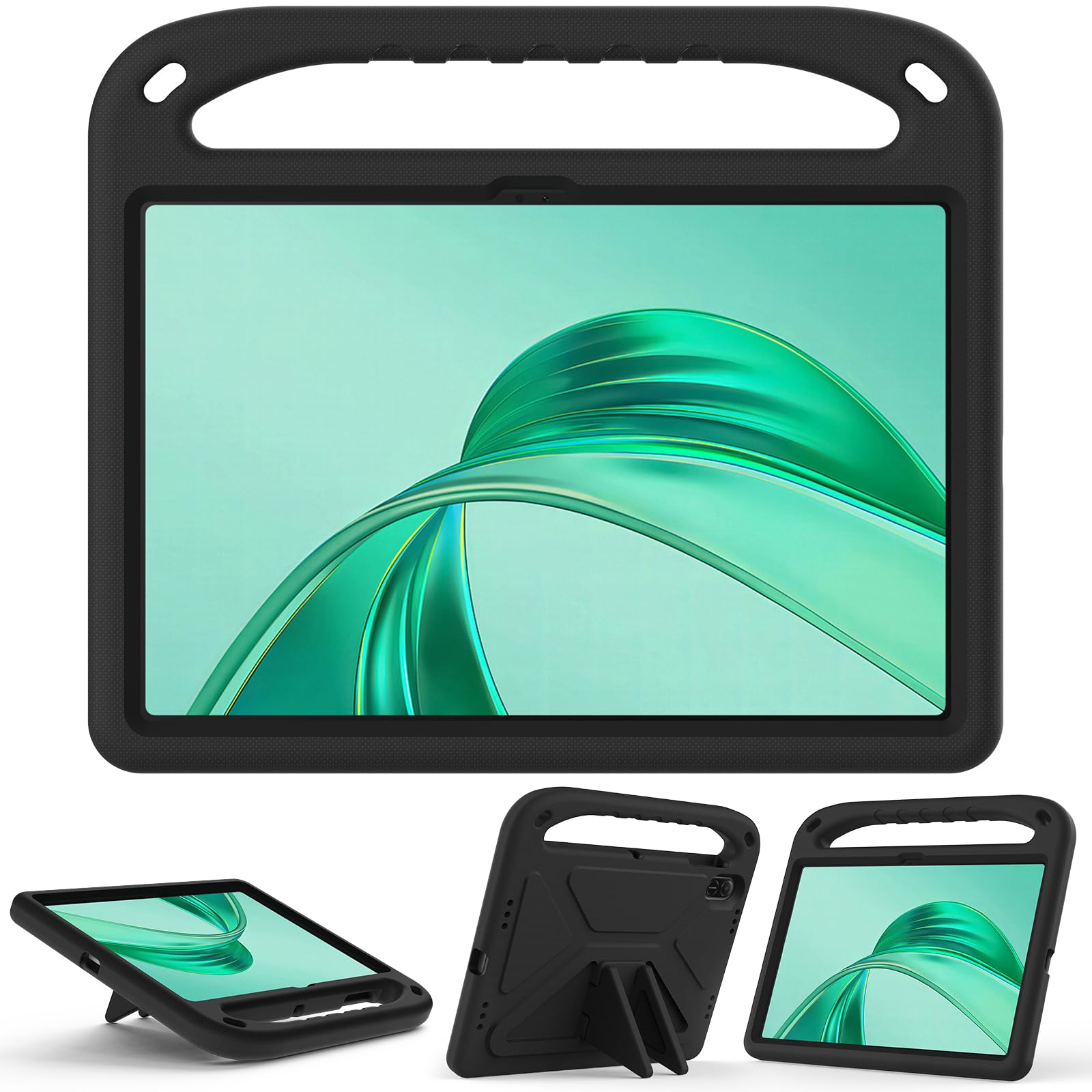 FDHYFGDY Custodia per Honor Pad X8a/Honor Pad X8b Cover, Custodia Leggera e Resistente Antiurto con Maniglia per Il Trasporto, Robusta Cover Protettiva per Bambini e Adulti,Nero