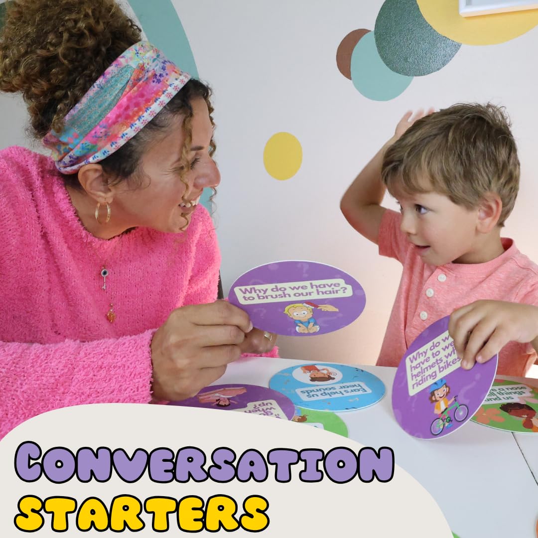 But Why Flash Cards for Toddlers 2+ Years - Speech Therapy Materials - 50 Double Sided Flashcards - Learn to Talk, Social Skills & Emotional Learning Activities, by Pidoko Kids