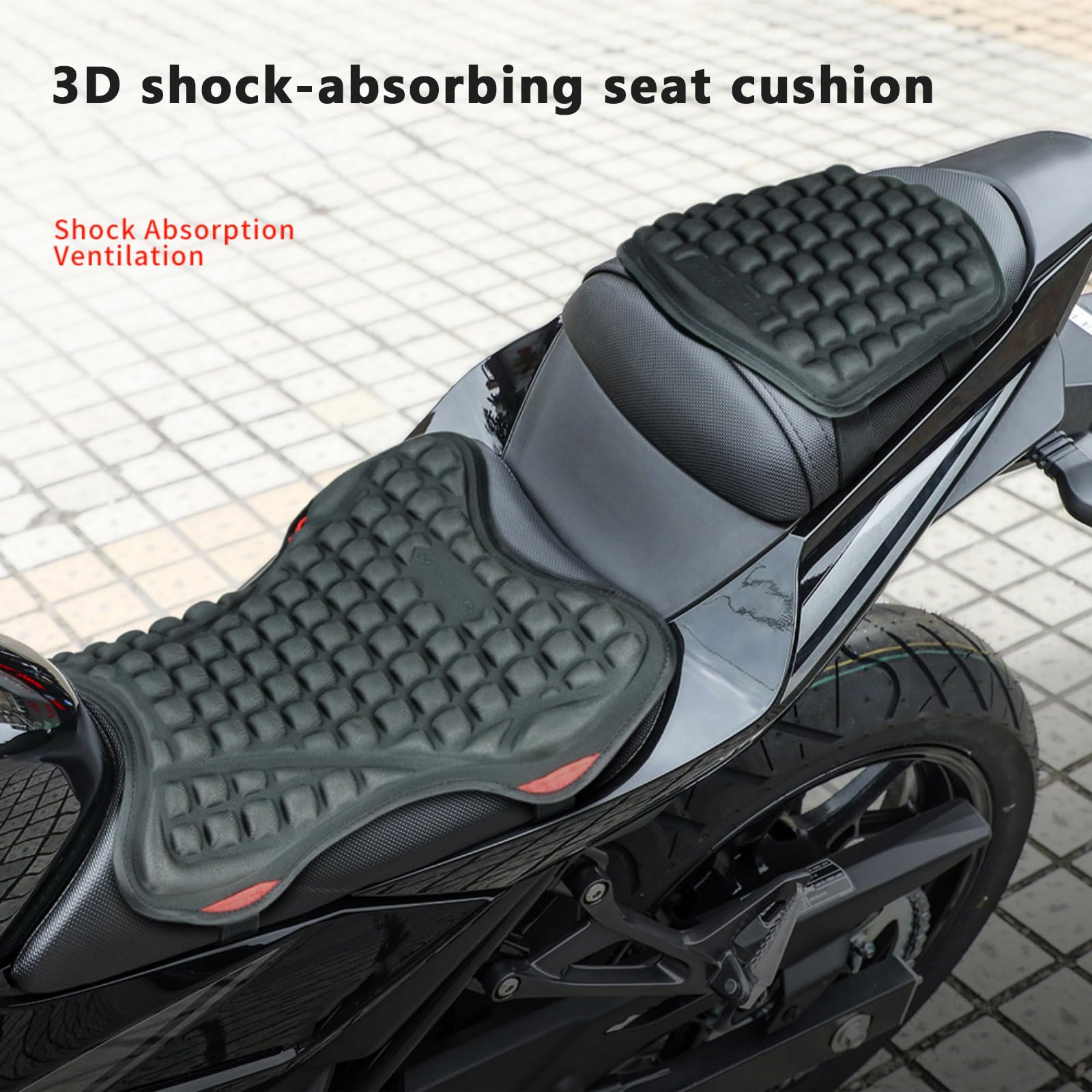 Cuscino Sella per Moto per Honda CB750 CB 750 Hornet, Comfortabile, Imbottitura, Antiscivolo, Traspirante e Decompressivo, Protezione Ideale per Lunghe Guide,Back Seat