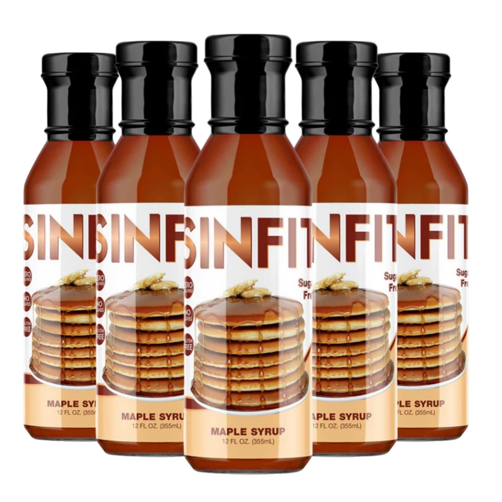 SinFit (Sinister Labs) Syrup, Maple, Sugar Free, Zero Calories, Fat Free, Gluten Free (12 fl oz - 6 