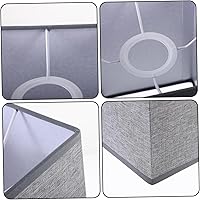 Vista 6 de Pantalla de lámpara de tela de repuesto con clip cuadrado para lámpara de araña, pantalla de tambor de tela, cubierta de luz para lámpara de mesa
