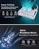 Vista 3 de Estación de carga PS VR2 PS-5 con ventilador de refrigeración, organizador de accesorios para PS5 VR 2 controladores, soporte de carga 3 en 1