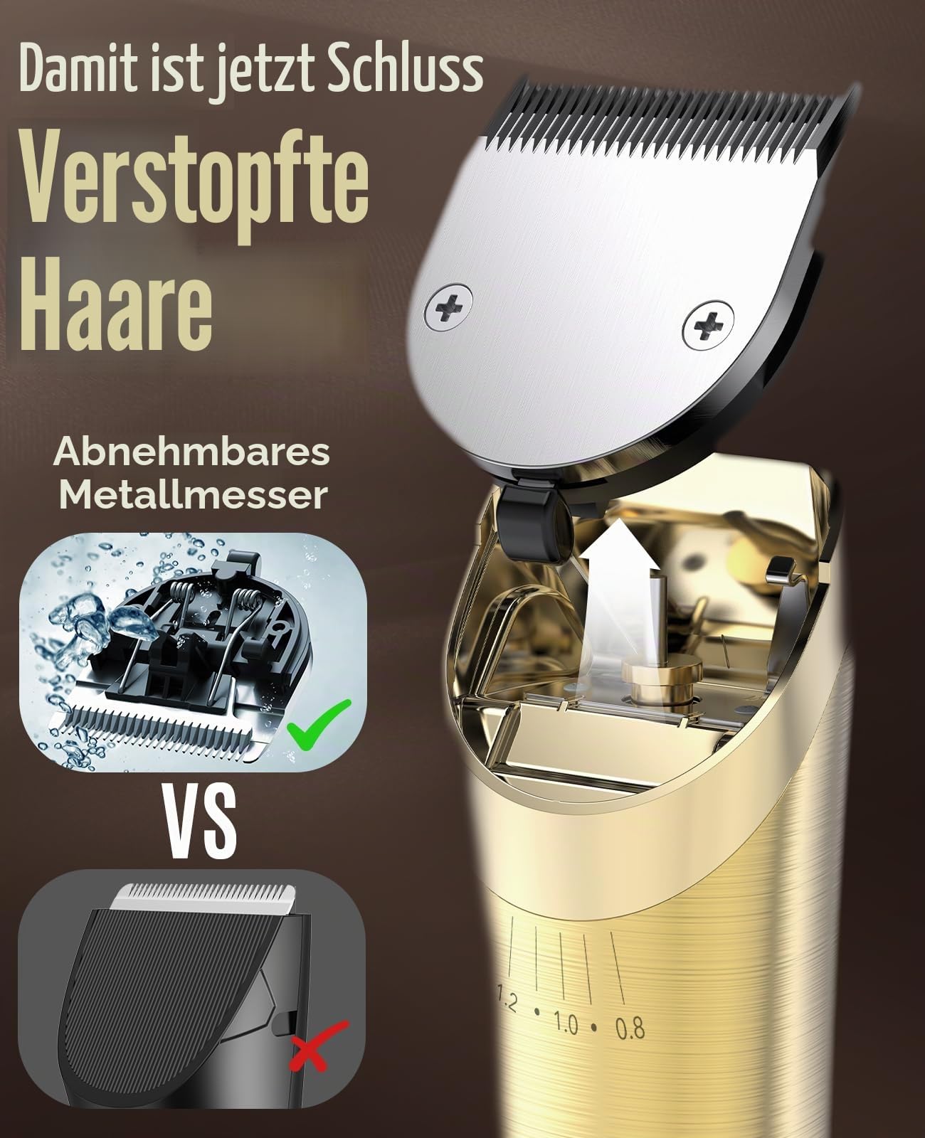 oneisall Pferdepflegeset, kabellos, geräuscharm, für langes, dickes und stumpfes Haar