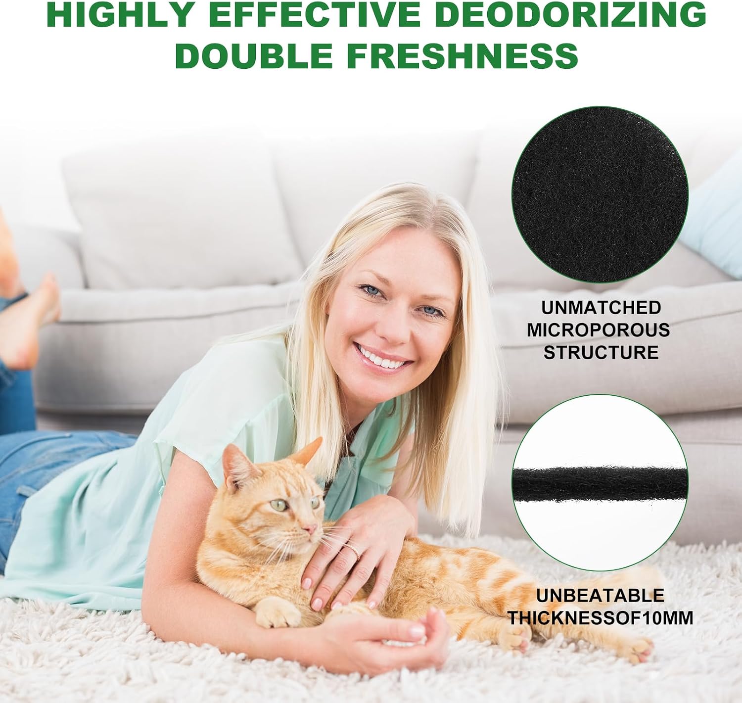 8 Pack Carbon Filters Compatible with Litter-Robot 4 Activated Charcoal Charcoal Filters for Litter Box Carbon Premium Filter to Eliminate Odors Control Damp from Pets and Keep Home Fresh image 4
