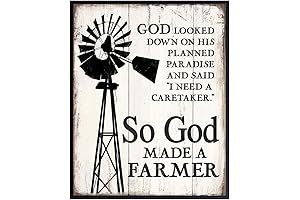 So God Made a Farmer Wall Decor - 8x10 Farm Poster