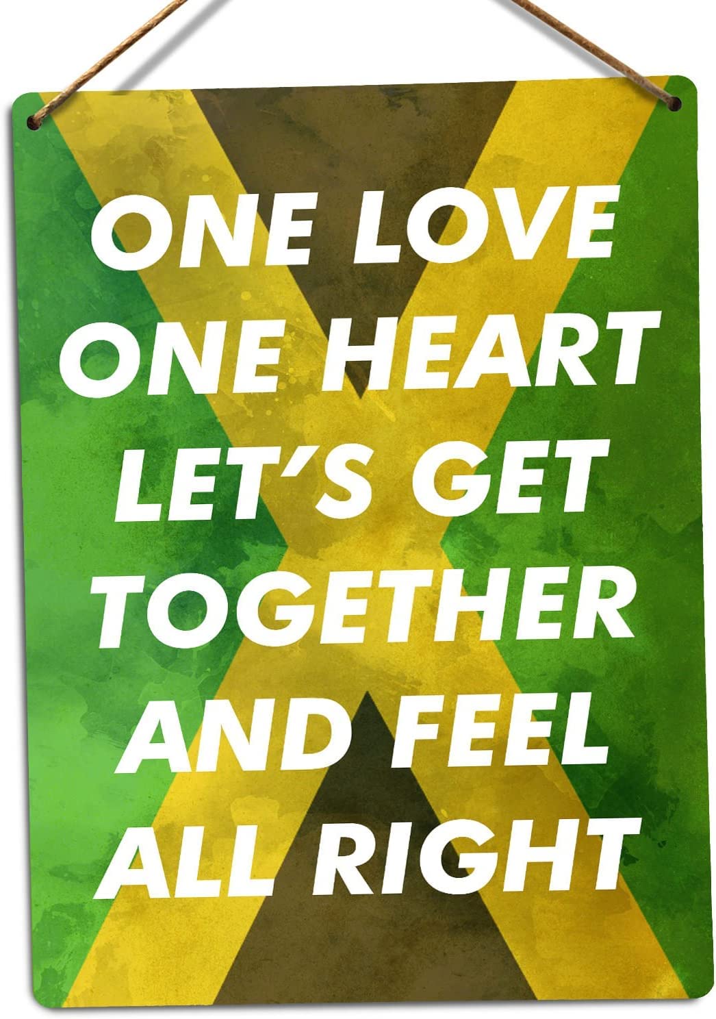 wtf | One Heart | Twine - Metal Wall Sign Plaque Art Inspirational