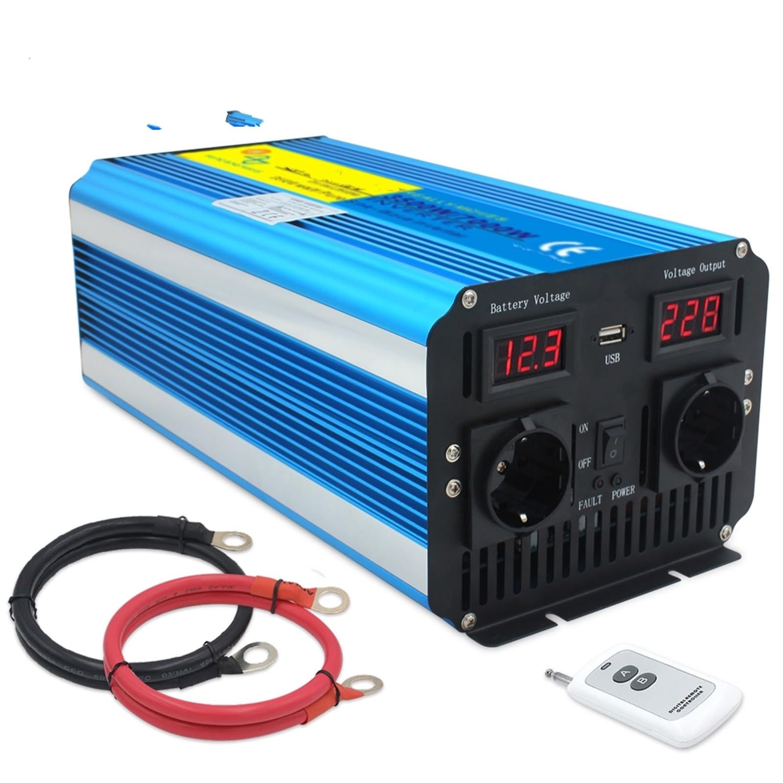 Inversor Inversor De Onda Sinoidal Pura De 2000 W A 8000W CC 12V 110V Inversor De Energía Solar para Caravanas Viajes Al Aire Libre(3500W-7000W RC)