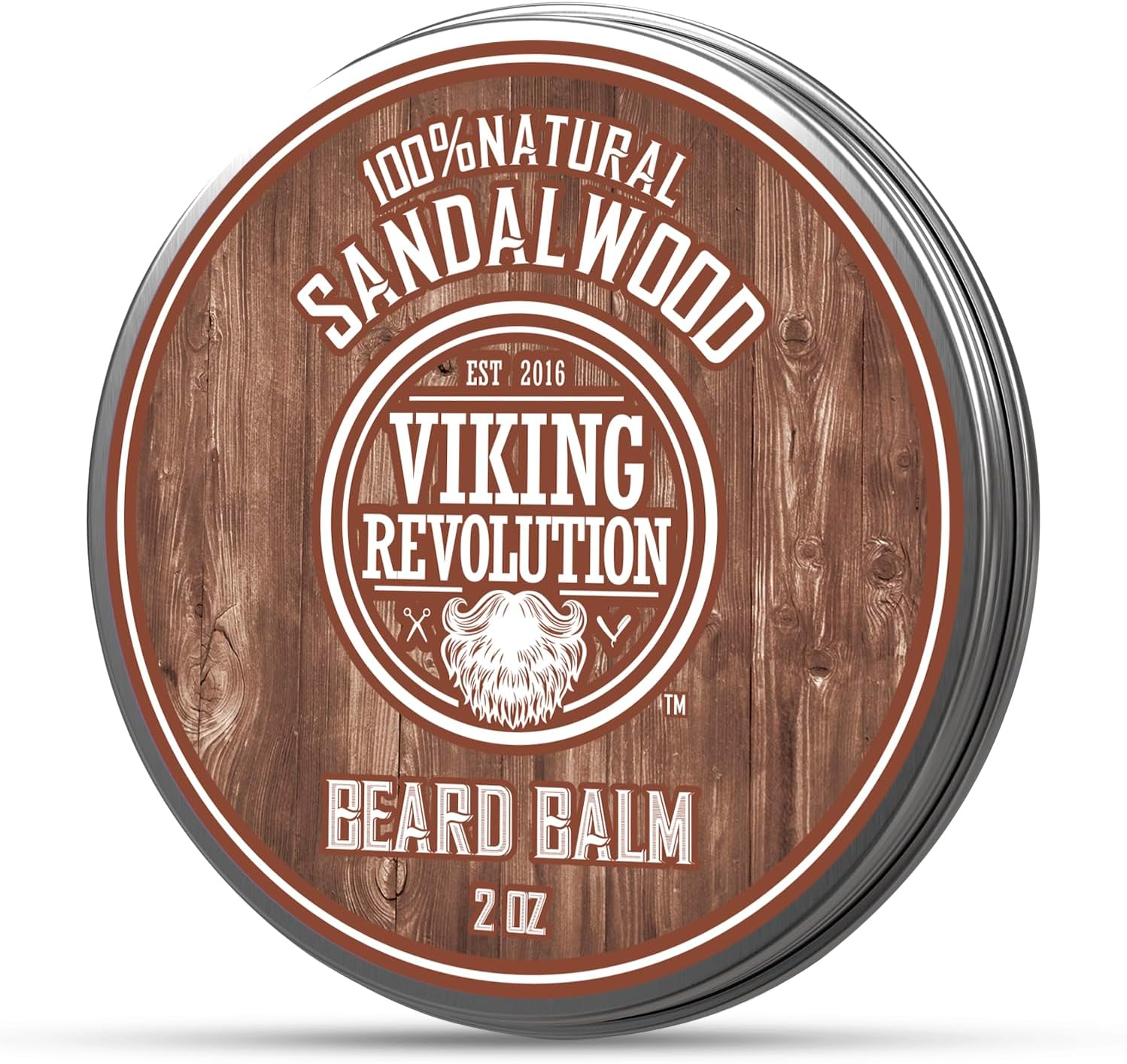 Beard Balm - Natural Beard Balm For Men With Argan & Jojoba Oils- Styles, Strengthens & Softens - Beard Wax - Gifts For Men - Sandalwood - 57 g