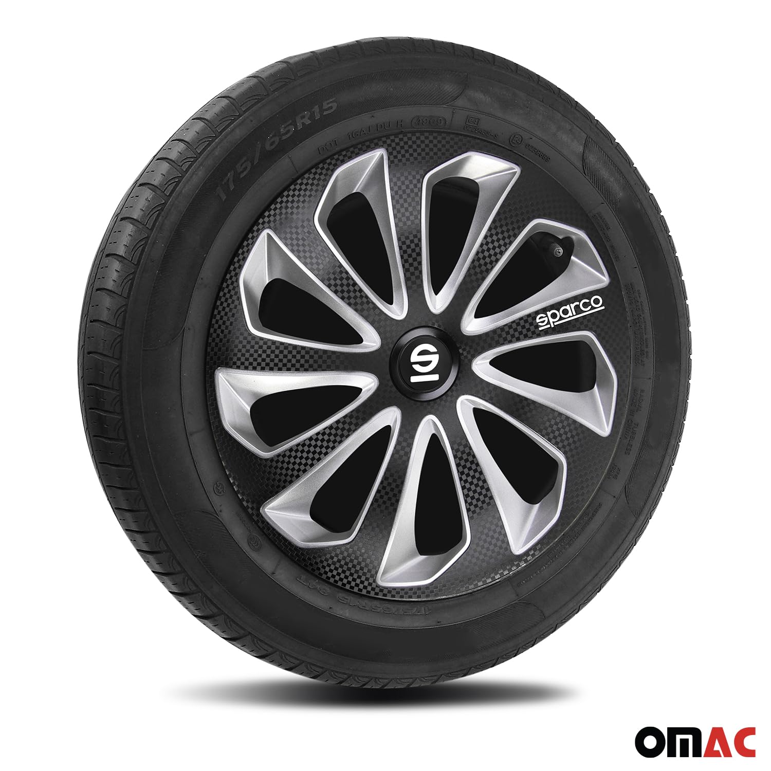 4-piece Sparco Wheel Cover Set Sicilia 16-inch Black