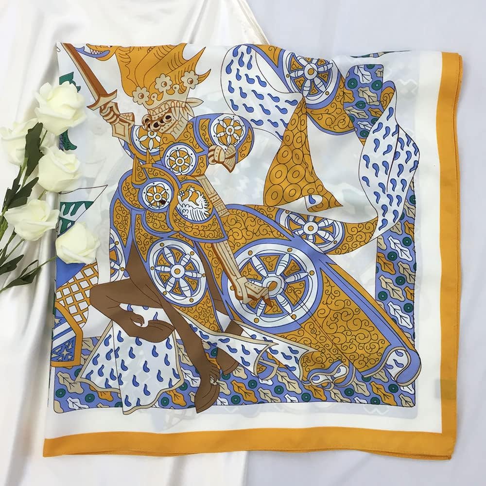 Julunar Silk Like Head Scarf for Women - Satin Large Hair Scarves - 35" Square Silk Hair Wrap for Sleeping with Gift Packed - Image 2