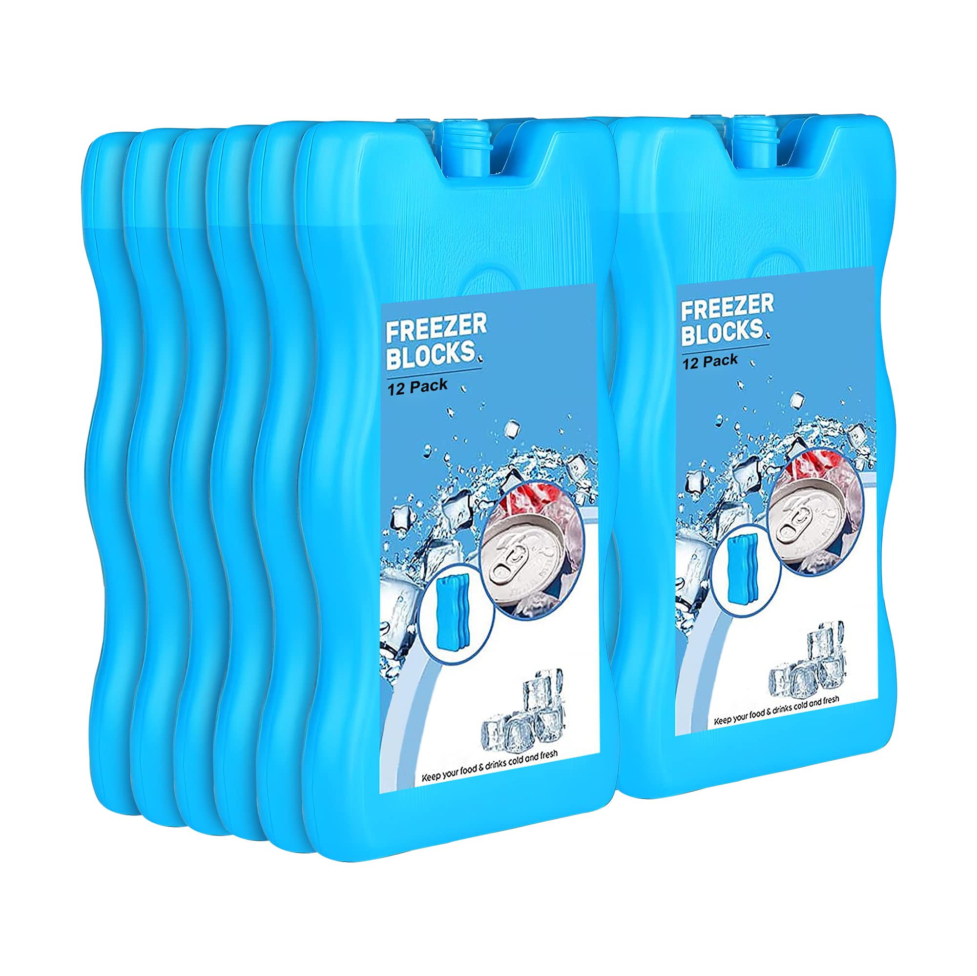 SAVEXFreezer Blocks With Non Toxic & Lightweight Material For Food Fresh Drinks Resuable Ice Packs Cooler Bag, Lunch Box | Ice Blocks For Cool Bags | Freezer Blocks