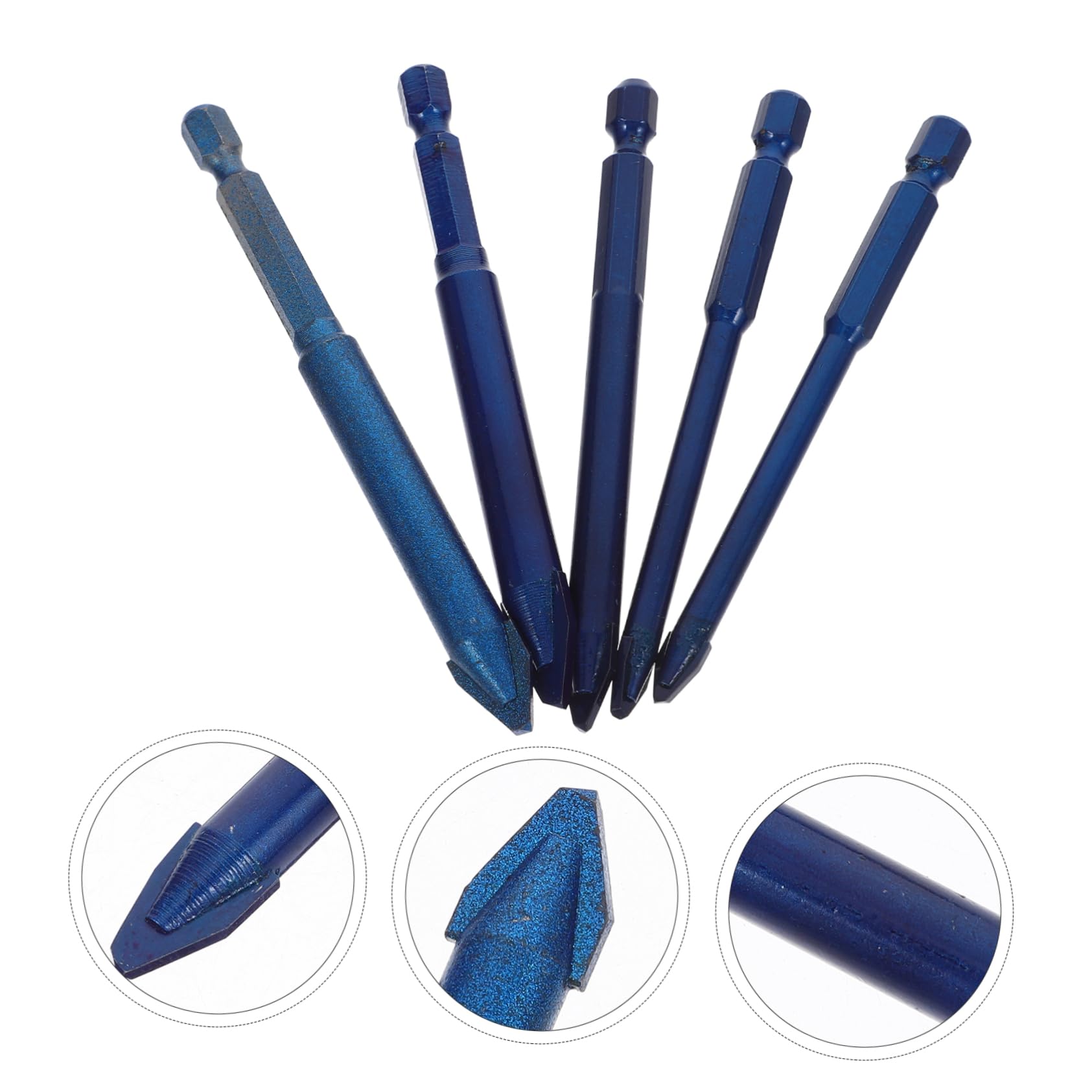 VILLCASE 5 Set Punte Eccentriche Per Trapano Punte Per Muratura Ceramica E Calcestruzzo Eccellente Stabilità E Precisione Nella Foratura 5 Pezzi*5