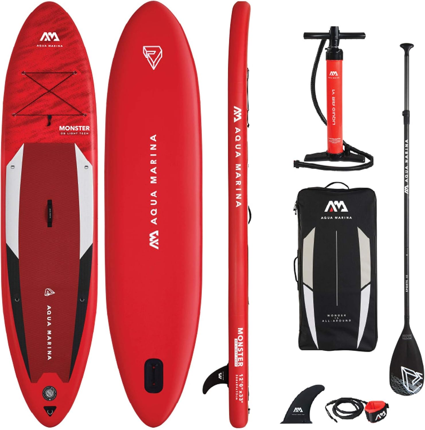 Aqua Marina Stand Up Paddle Board MONSTER 12'0" Inflatable SUP
