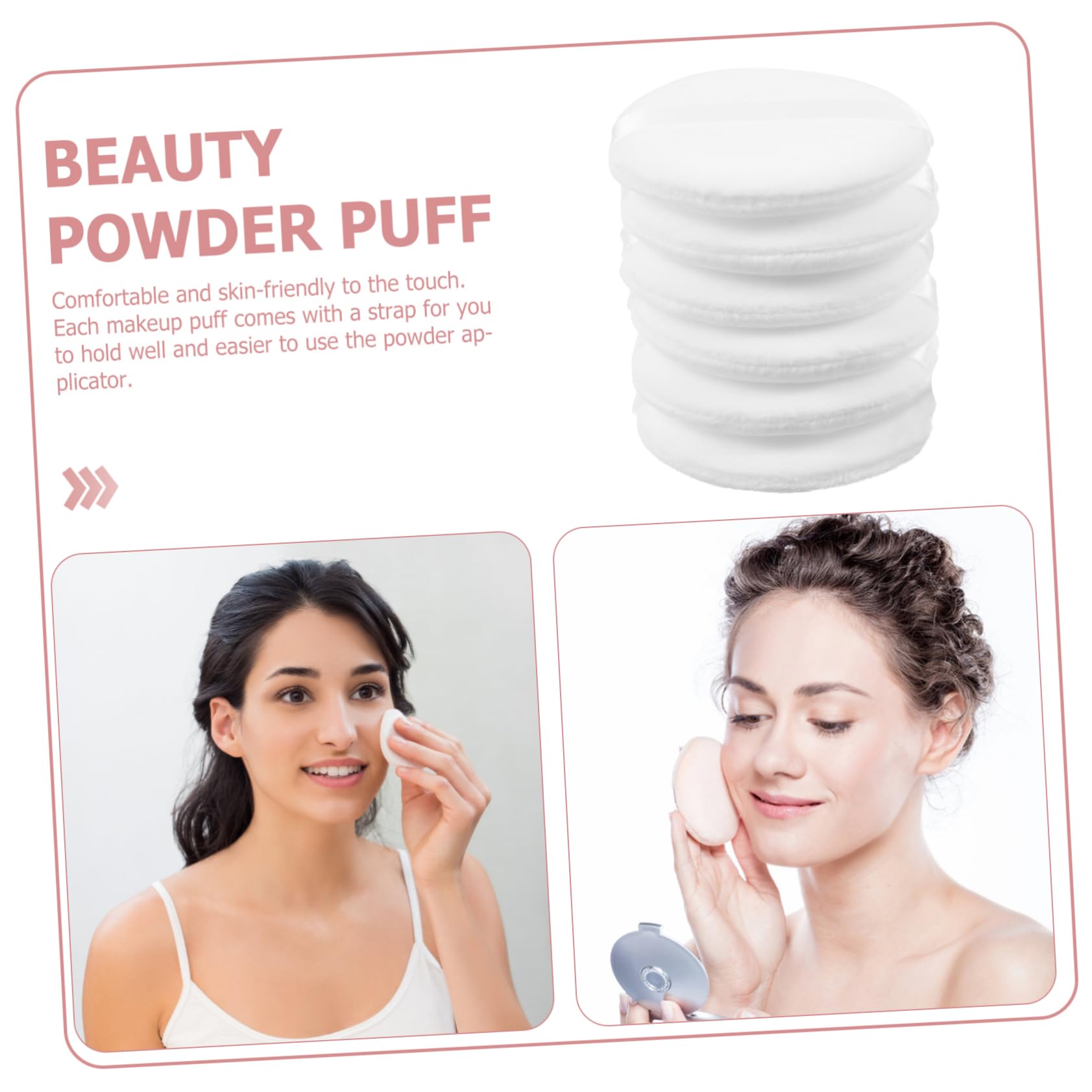 PartyKindom Delicate Touch Makeup Puff 20pcs Small Powder for Face Cosmetics Comfortable Material for Home Salon Use