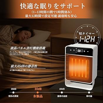 Amazon | セラミックヒーター 暖房器具 省エネ 電気ストーブ 速暖 電気