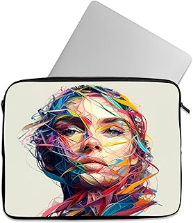 Tat Casual Printed Laptop Carrying Case with Zipper for 15.6" 15" (727) Laptop