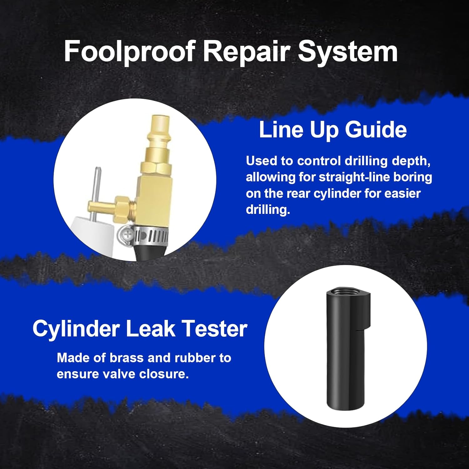38900 Two Valve Ford Triton Tool Kit，Spark Plug Thread Repair Kits,Foolproof Repair System Compatible with Ford F150/250/350 E150/250/350 4.6L, 5.4L and 6.8 V-10 Ford Triton Two Valve Engines.
