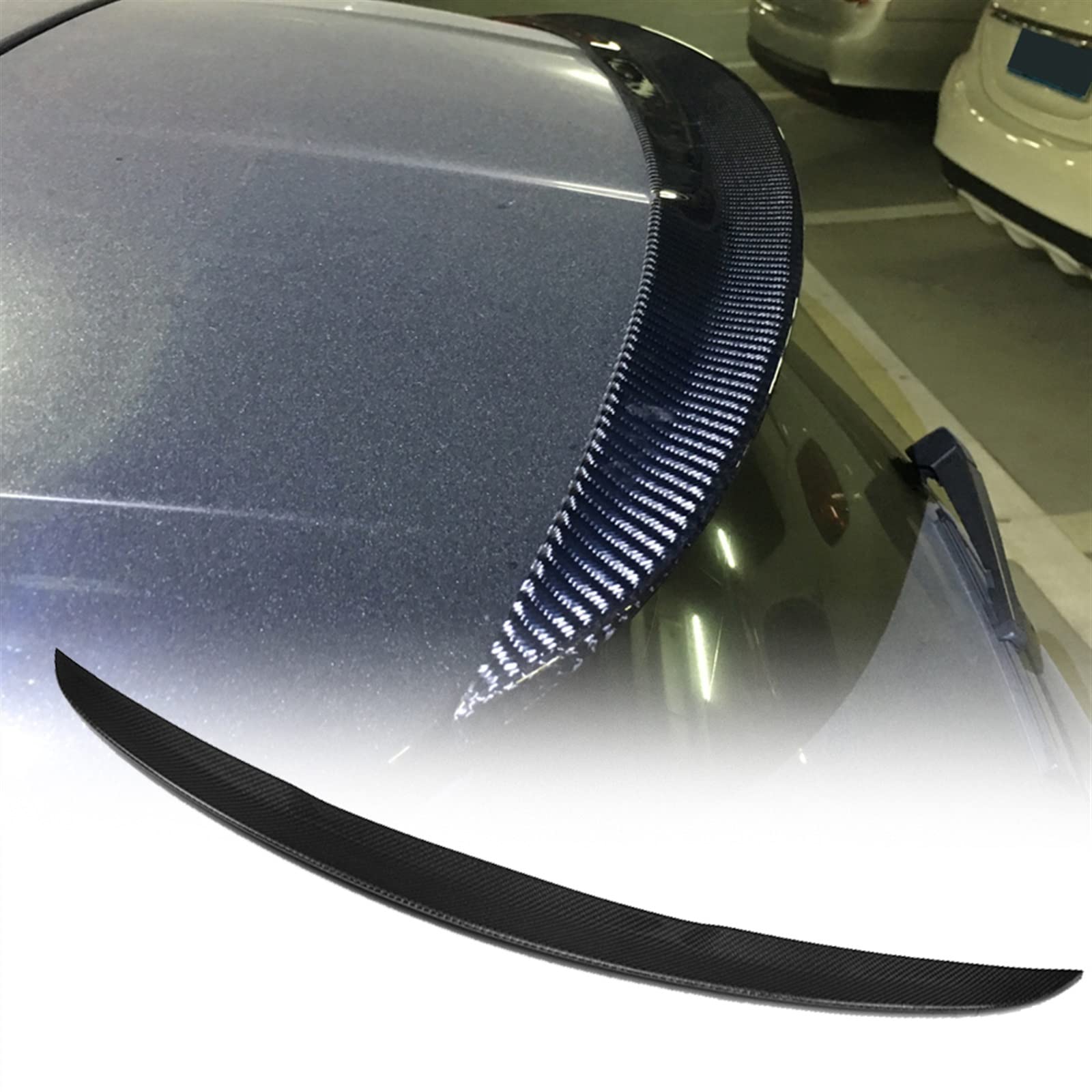 Becquet de toit arrière en fiber de carbone véritable pour finition W176 AMG