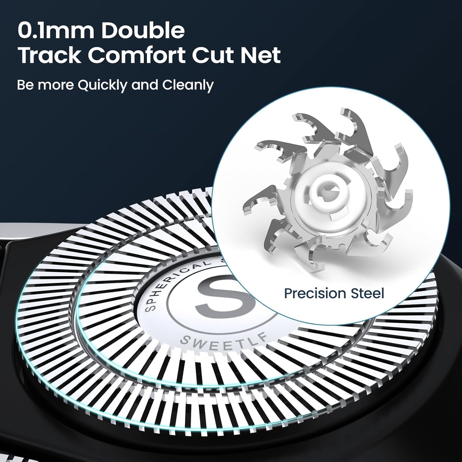 Replacement Blade Suitable for SweeLF Electric Shavers for Men: SWS7105 and ZS605 (3 Pcs Blade)