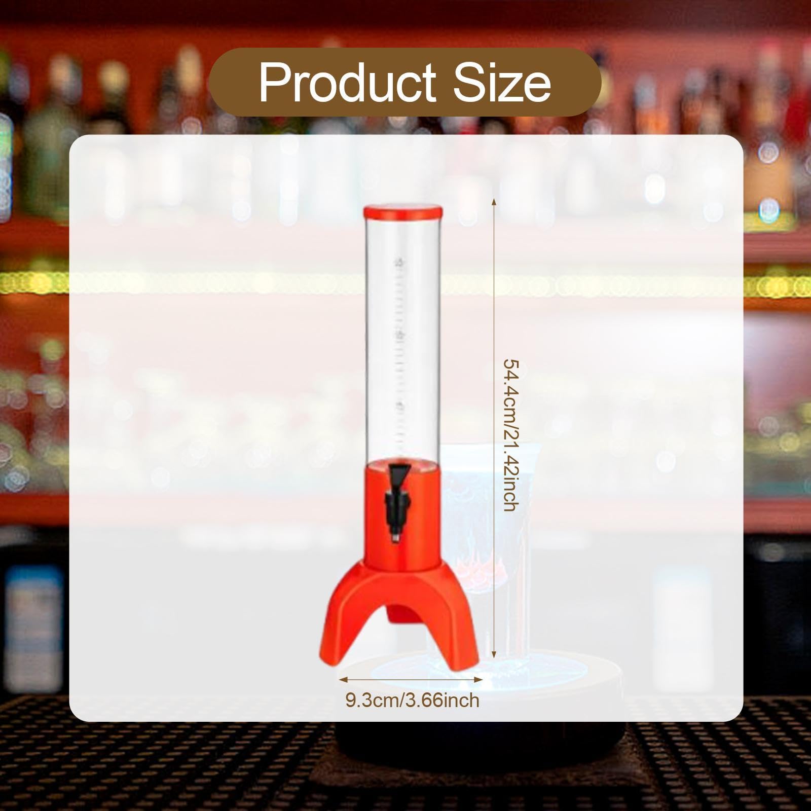 Dispensador de Bebidas Mimosa con Grifo Cerveza, Ideal para Y Fiestas en Casa, Naranja 1.5l, Individual