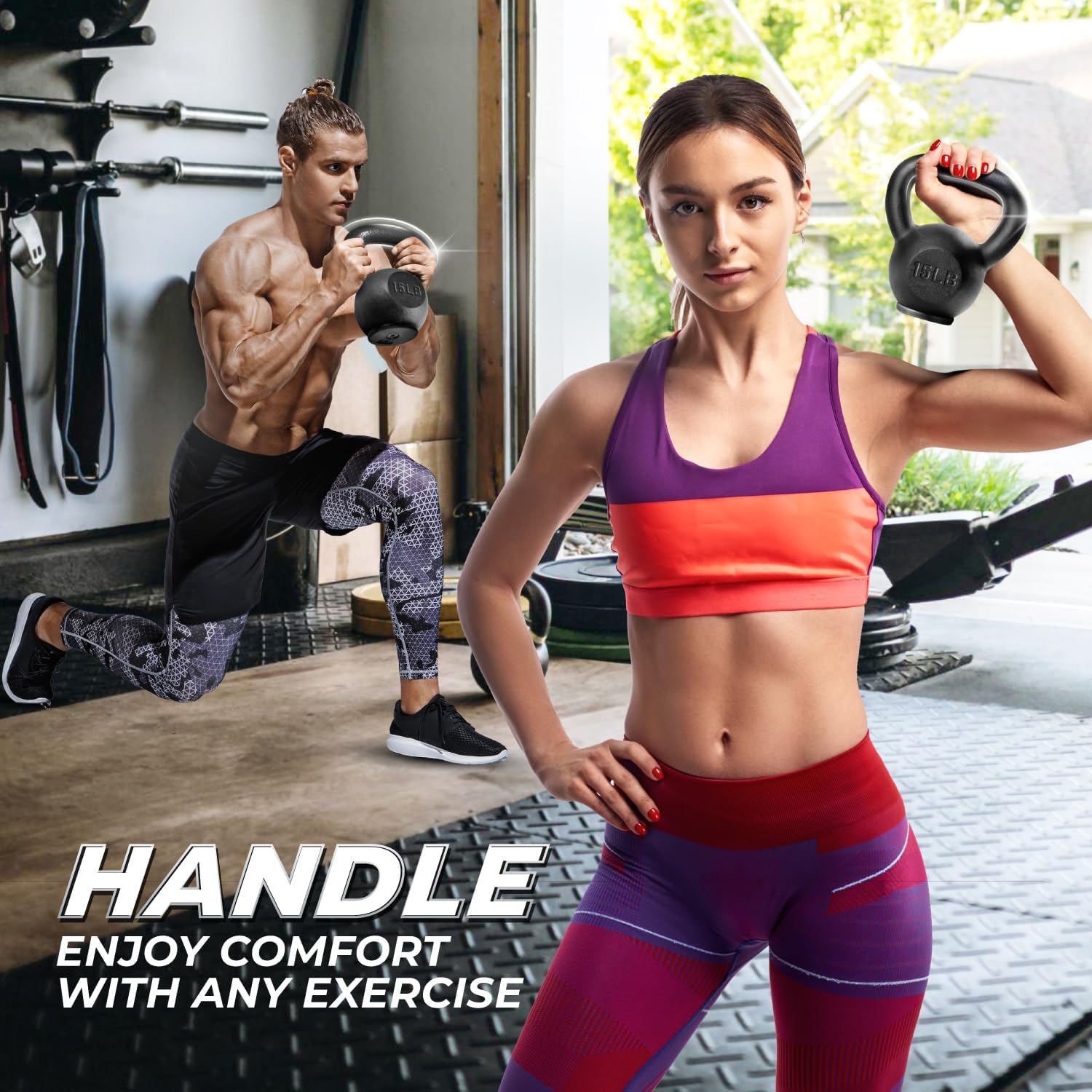 Kettlebell 20lb Yes4All Kettlebell Adjustable/Cast Iron/Protective Base Solid Smooth For Strength Training, Home Gym Forearm Exerciser