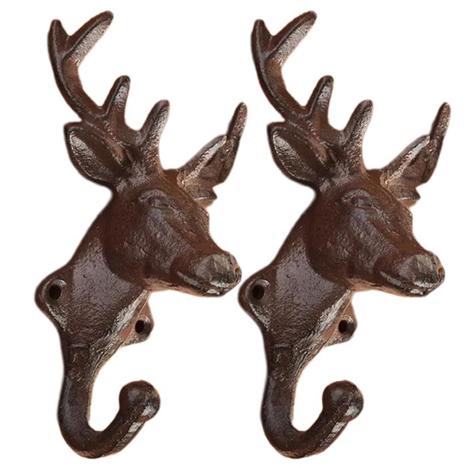 Tsophreniq Of 2 Sturdy Cast Iron Antlers Hook for Coat Towels Decorative Entryway Hangers Home Accessory Daily Casual Use Stylish Coat Hook