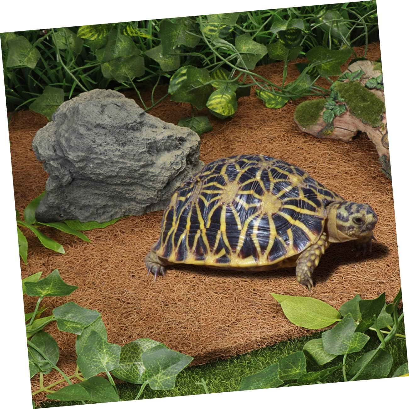 Coconut Fiber Reptile Carpet Mat Natural Lizard Tank Substrate for Bearded Dragons Tortoises Geckos Waste Collection Air Permeability