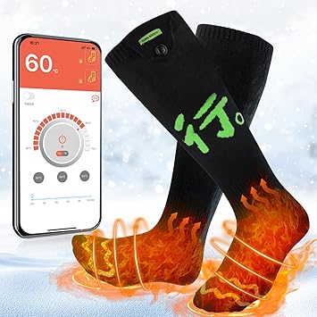Heated Socks for Men Women, APP Control Electric Heated Socks Rechargeable Washable, Battery Heated Socks Foot Warmer Socks for Hiking Biking Camping Skiing Hunting Outdoor Work, Heating Thermal Socks Heated Socks for Men Women, APP Control Electric Heated Socks Rechargeable Washable, Battery Heated Socks Foot Warmer Socks for Hiking Biking Camping Skiing Hunting Outdoor Work, Heating Thermal Socks
