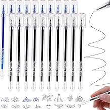 Goldge 20 Erasable Pens, Erasable Pens, Fine Point - 0.5mm, 10 Black and 10 Blue Pens for Students, Kids, Adults, Office and School Supplies