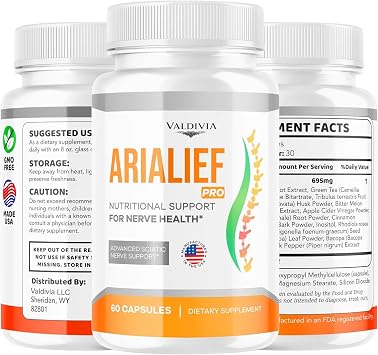 Valdivia (3 Pack) Arialief Pro Capsules for Sciatica, Arialeaf Nutritional Support for Nerve Health, Arialeaf Prime Palm Sciatica, Aria Leaf Primepalm Aria LIEF Vitamin, 3 Months