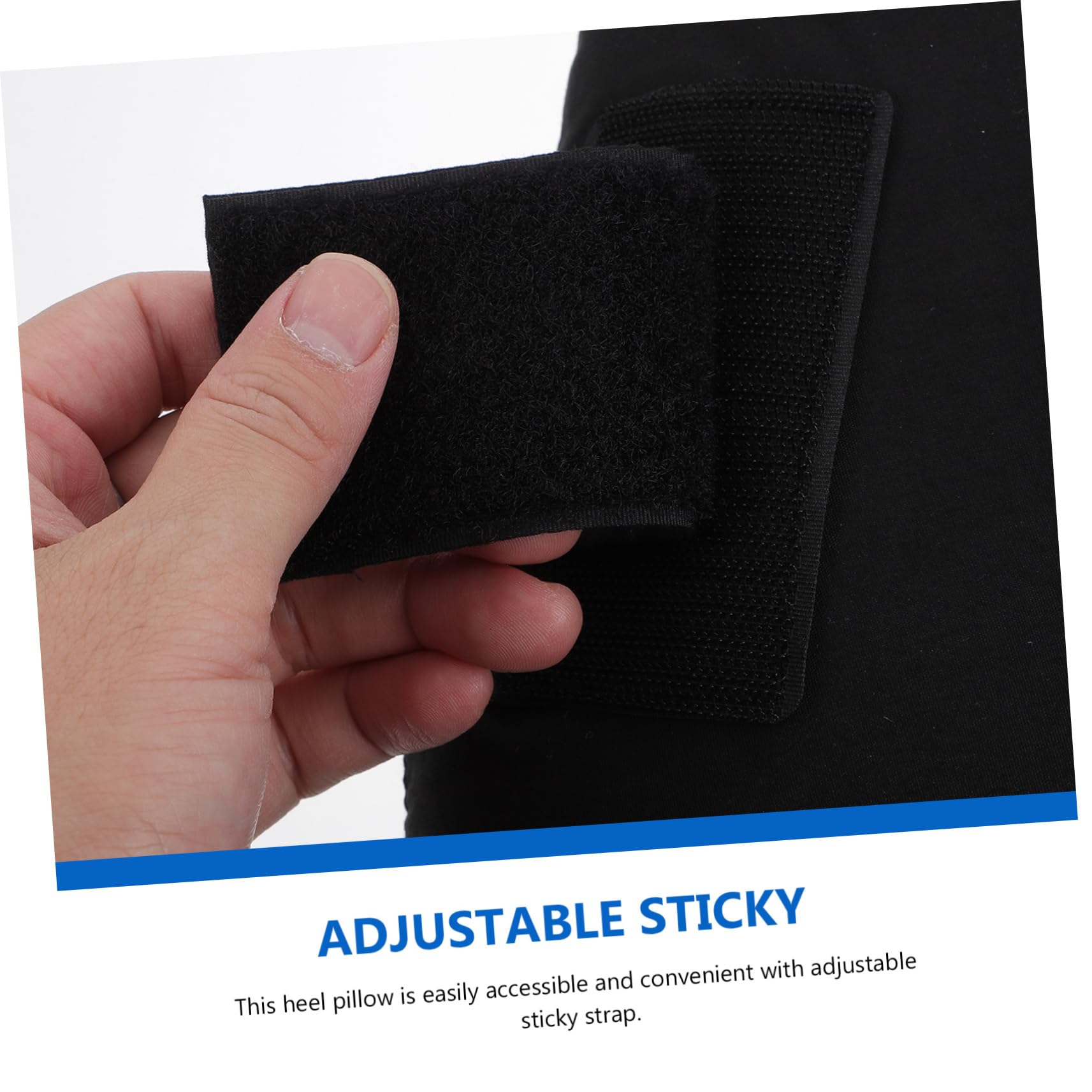 Almohadillas de Talón Negras 1 Par, Tejido Transpirable | Alivio de Presión, Material Cellucotton, Formato 2 Piezas, Uso Doméstico