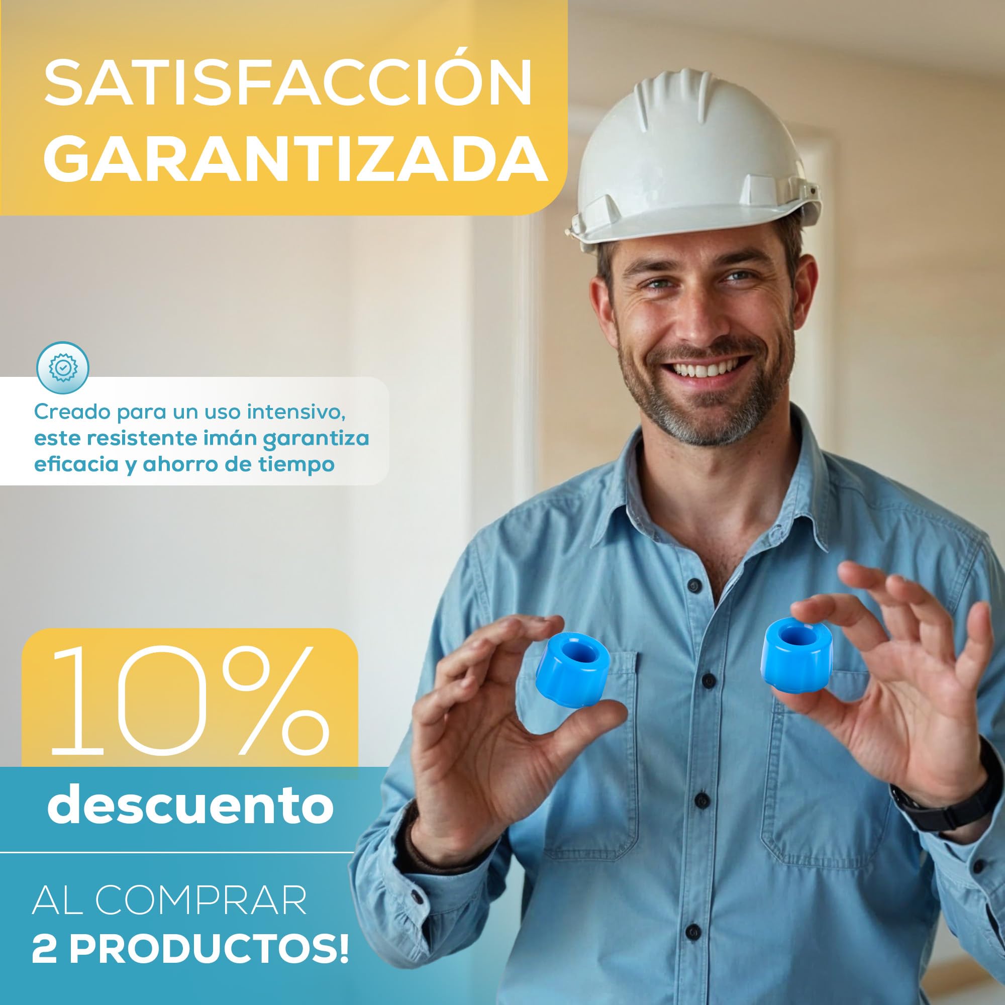 Imán de Neodimio Potente Detector de Metales en Pared y Raíles para Placas de Yeso – Montaje de Tabiques de PYL – Herramienta para Plaquistas, Electricistas, Fontaneros – Para Tornillos con Taco