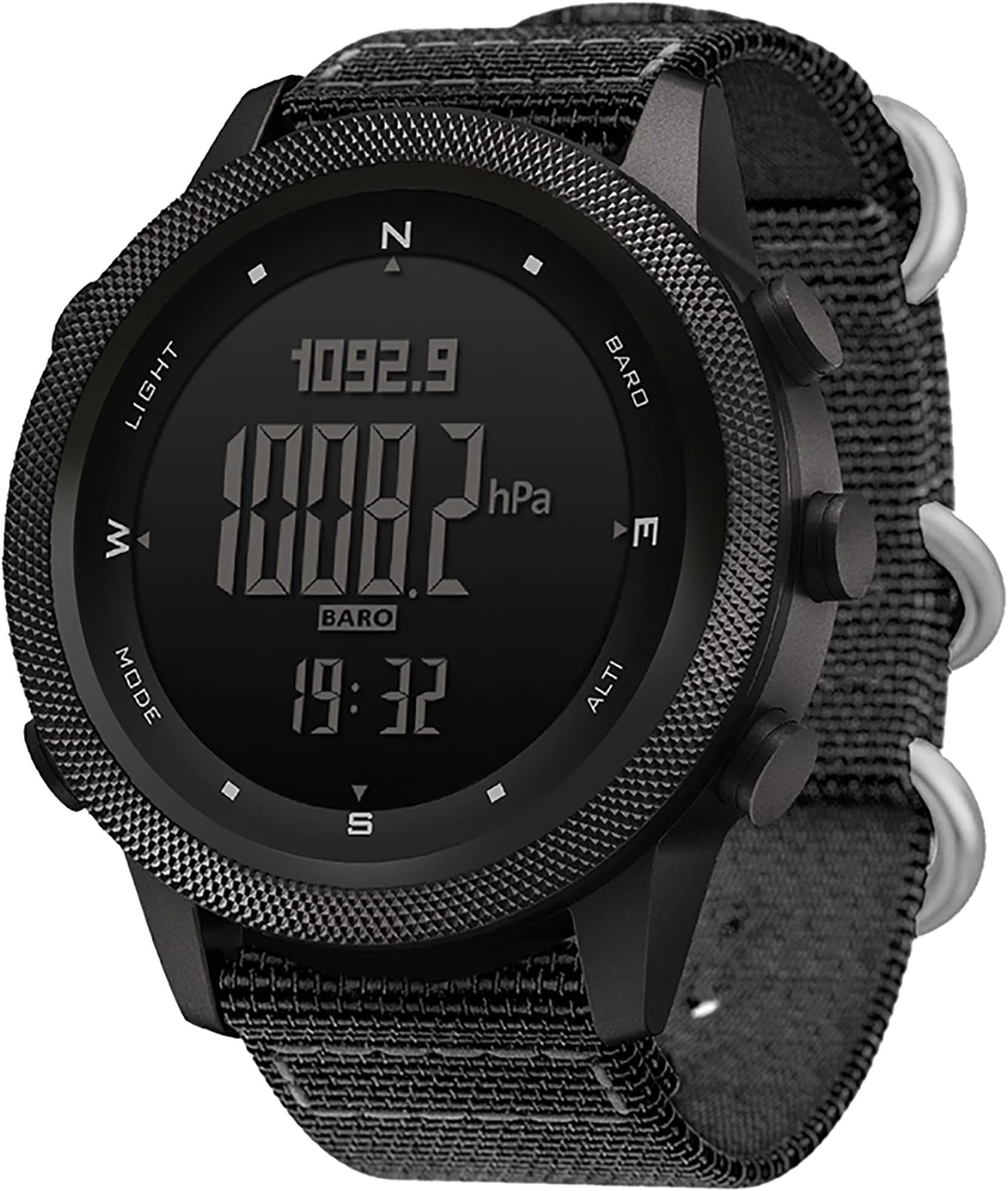 Military Watch for Men Large Face Tactical Survival Digital Wrist Watch with Altimeter, Compass, Barometer, Waterproof, Pedometer for Outdoor Sports & Hiking (Apache)