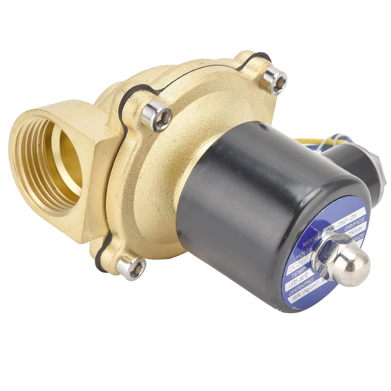 Fabater Mosiężny Zawór Solenoidowy Normalnie Zamknięty 25mm,