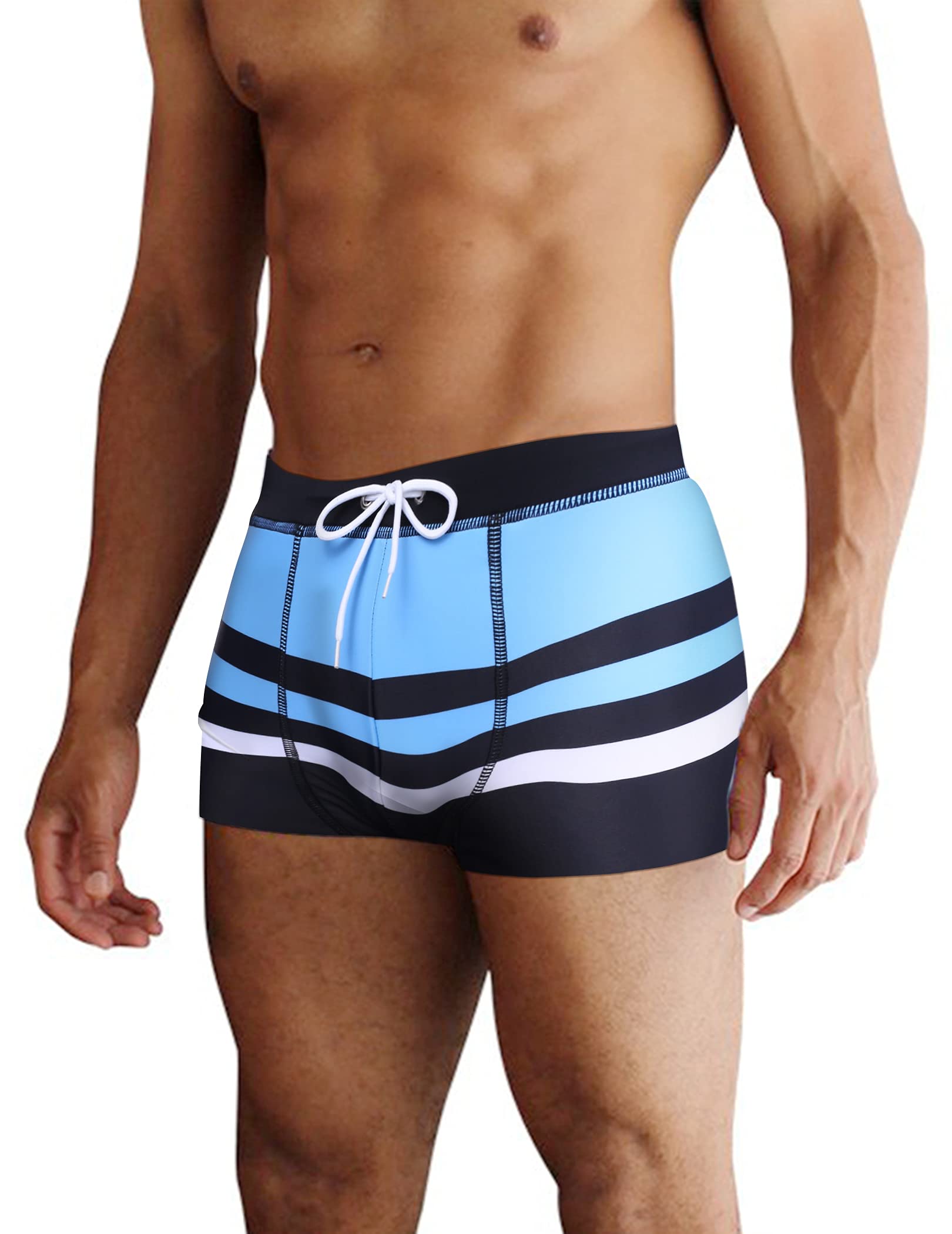 AI'MAGE Bañadores de Natación Traje de Baño Corto para Hombres Calzoncillos Secado Rápido Elástica S-XXL