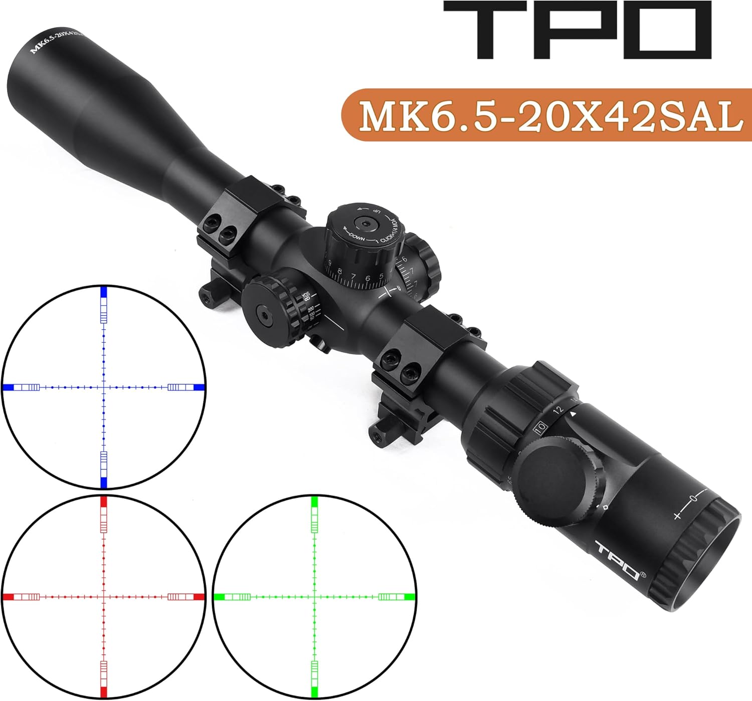 Rifle Scope MK 4-16X50/6-24X50 Hunting Rifle Scope 30mm Tube Red/Green/Blue Illuminated Reticle SFP Riflescope w/Side Parallax Adjustment
