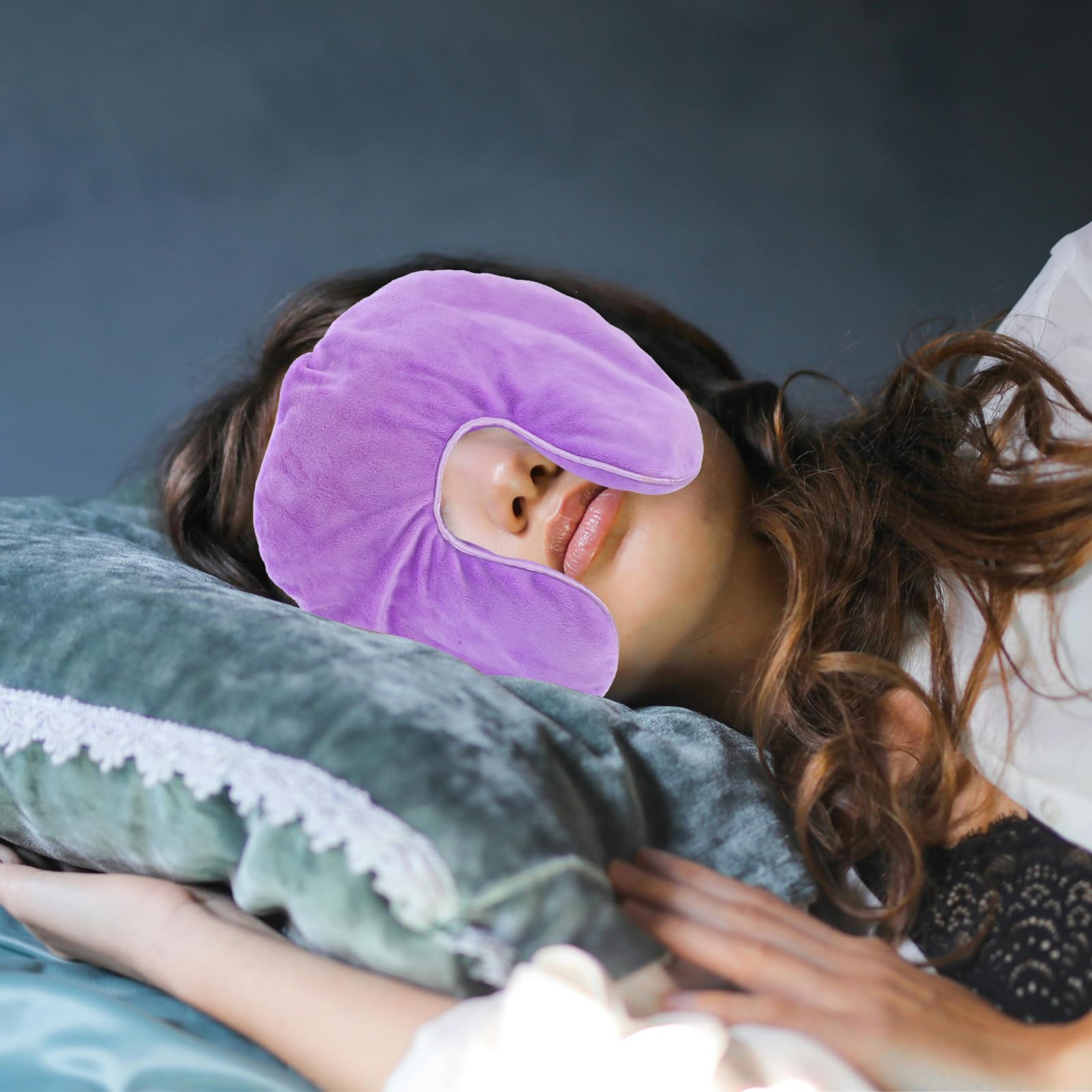 BESTYASH Maschera per Occhi Borse di Minerali Freddo e Caldo Lavanda per Sollievo Naso e Occhi Sonno Ufficio e Viaggio per Papà e Mamma