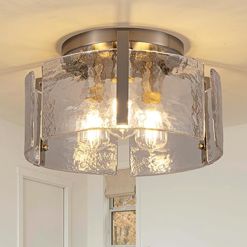 Miniatura 9 de Lámpara de techo de montaje semiempotrado en negro, accesorios de iluminación de 3 luces modernas para pasillo, accesorios de iluminación para