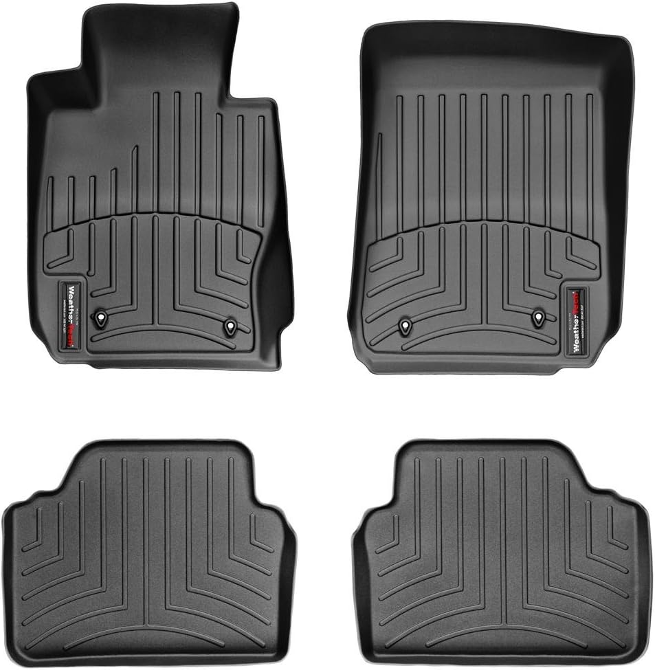 WeatherTech Custom Fit FloorLiners for BMW 335is, 325i, 328i - 1st & 2nd Row (44146-1-2), Black