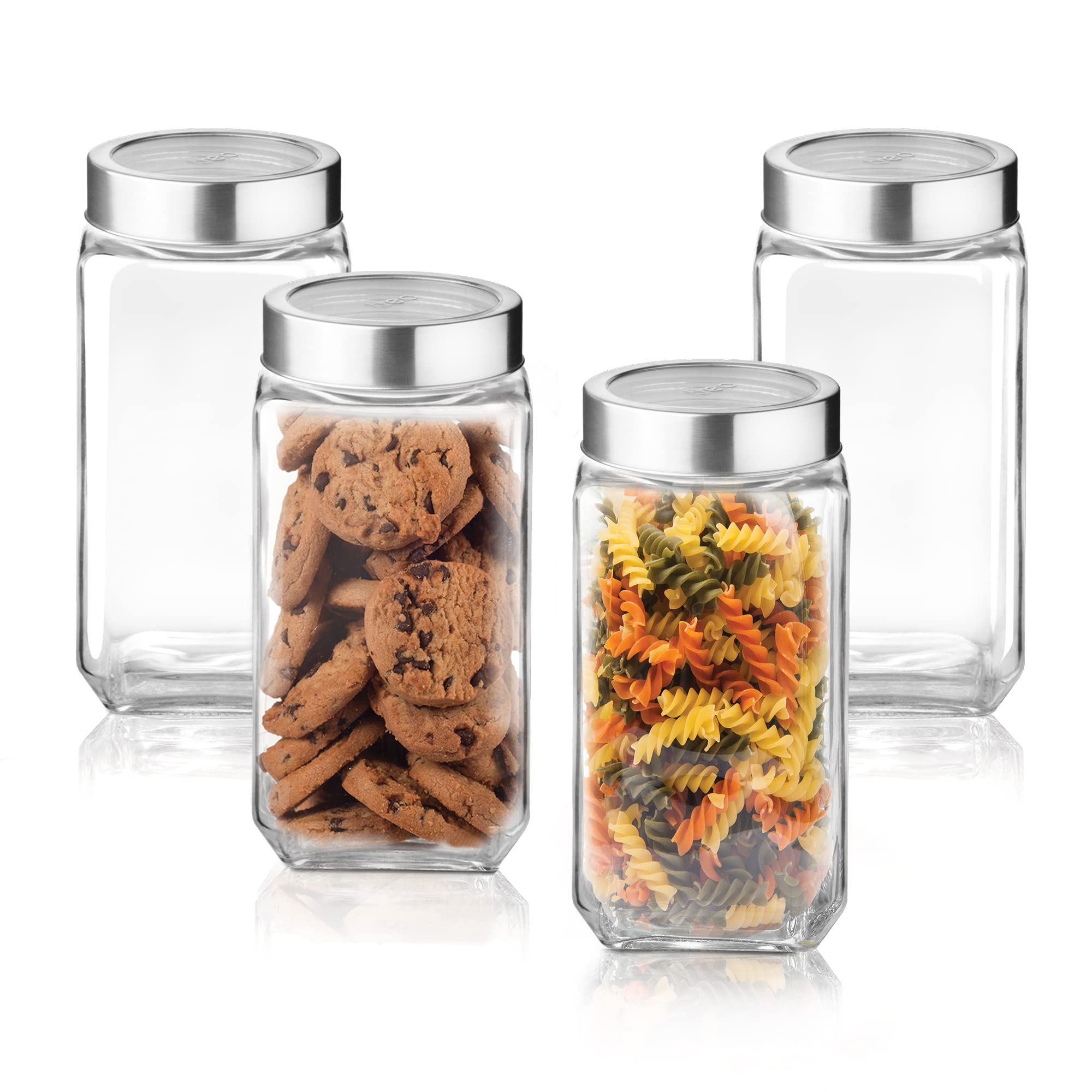 Treo By Milton Cube Storage Glass Jar, Set of 4, 1000 ml Each, Transparent | BPA Free | Storage Jar | Kitchen Organizer | Modular | Multipurpose Jar (B07JCSMWZS) Amazon Price History, Amazon Price Tracker