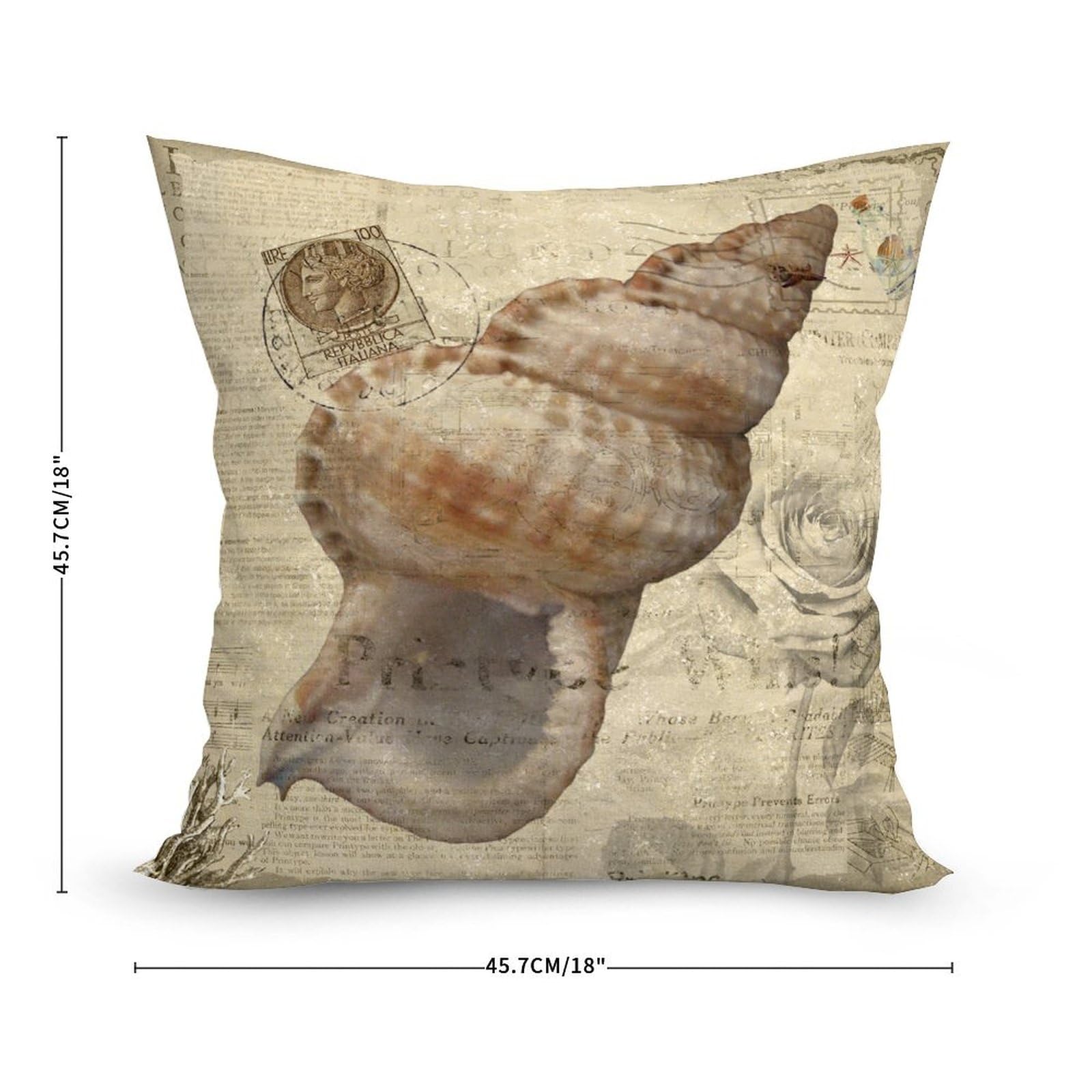 Amazon.com: COCOKEN Vintage Conch Cushion Cover Cases with
