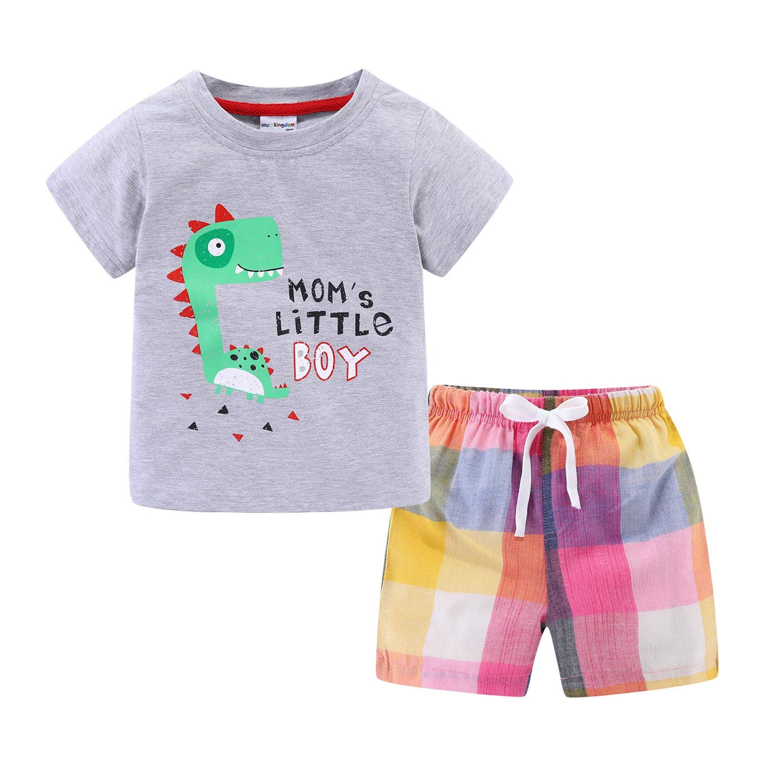 Mud Kingdom Woven Short Sets for Boys Summer Holiday Outfits Casual Short Sleeve