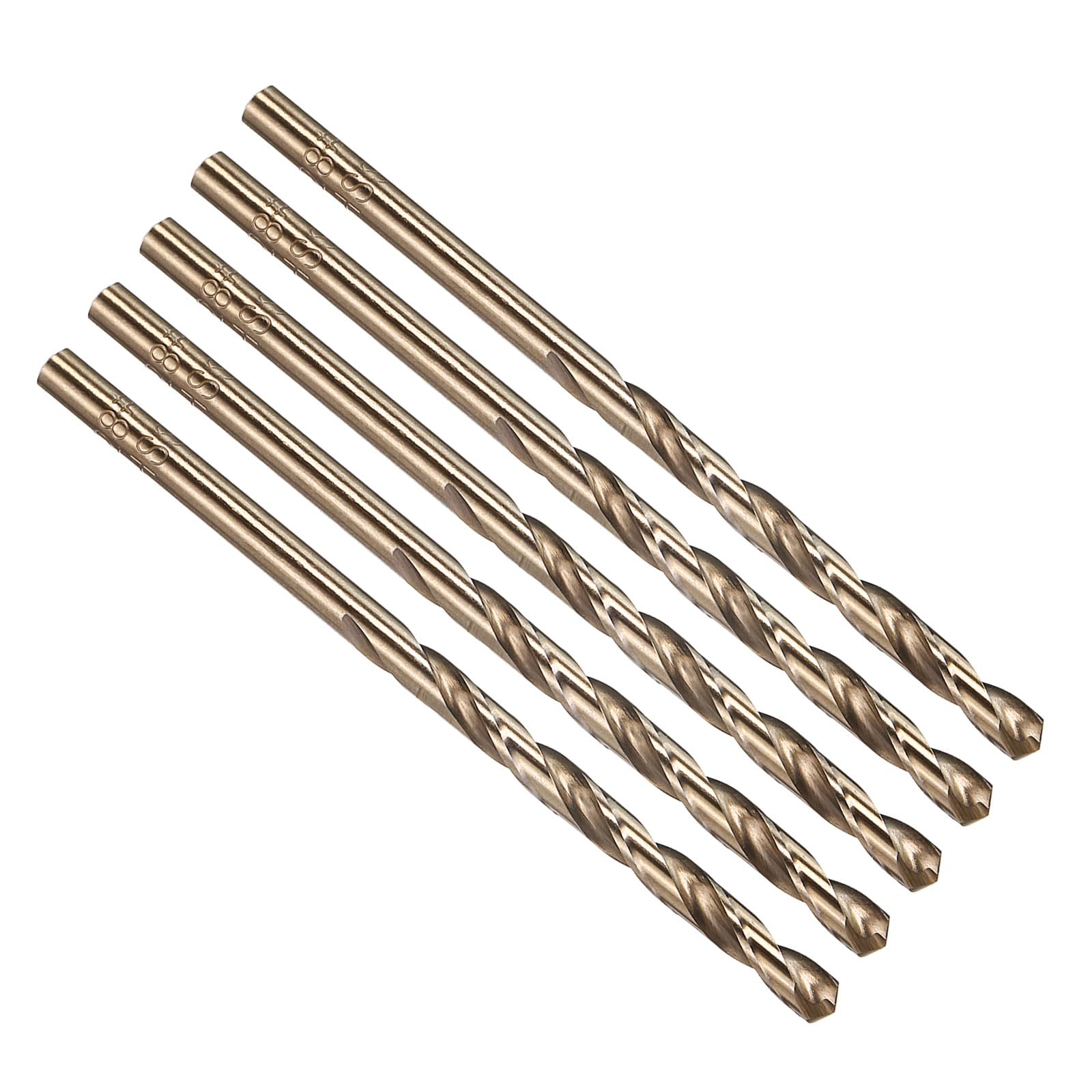 PATIKIL 3.6mm Drill Bit #28, Micro Number Small Bits 4341 High-Speed Steel 135° Gold for Soft Thin Metal Steel Wood Acrylic - 5 Pack — image 1