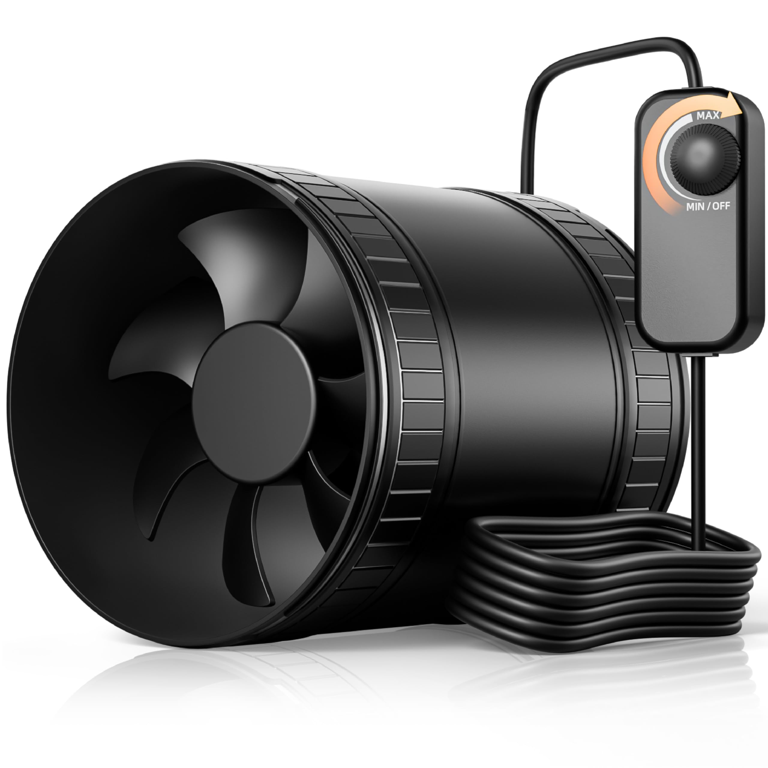 4 Inch Compact Inline Duct Fan Kit with Speed Controller, Quiet DC Motor
