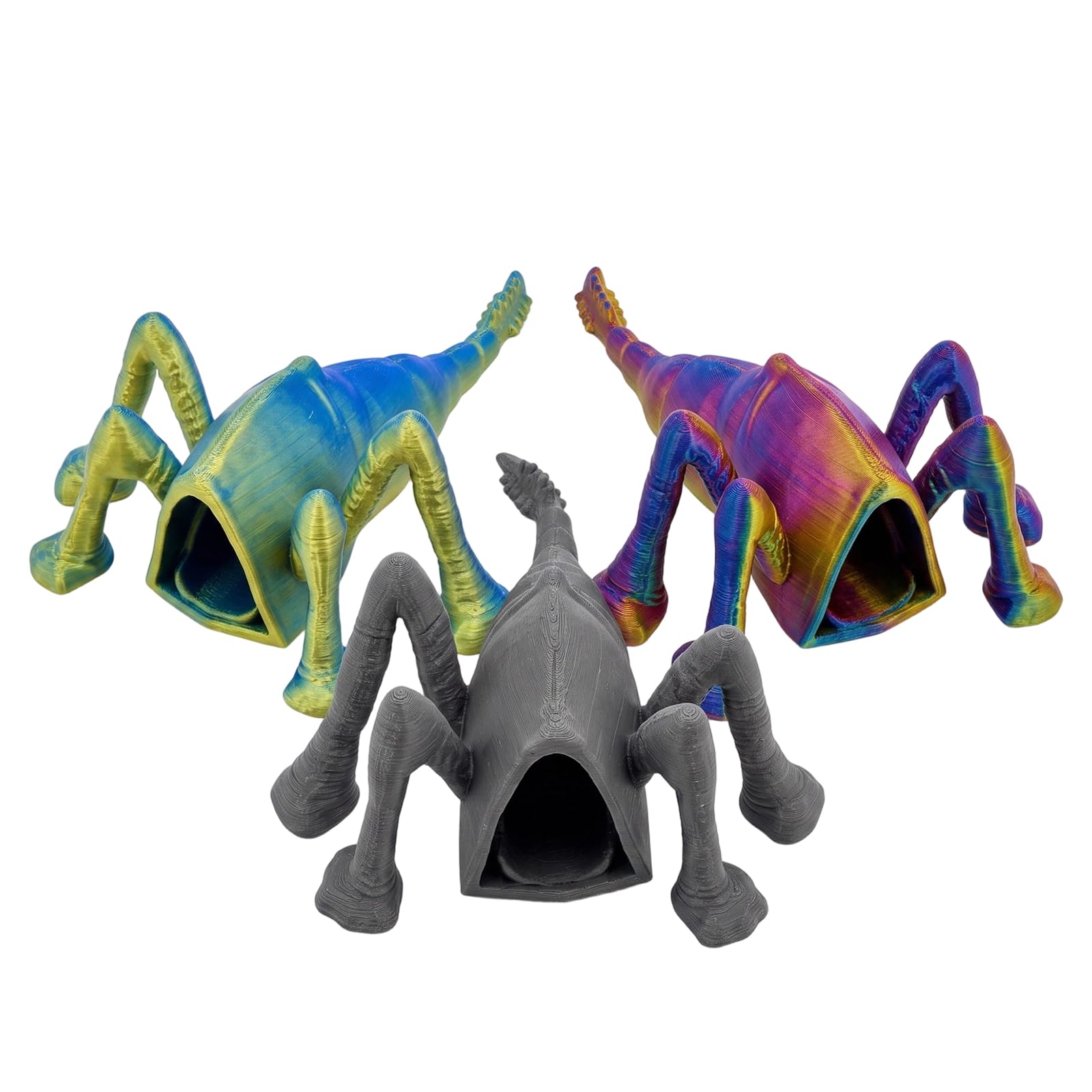Orsefeliy 3Pcs 3D Printed Sea Eater Toy, Movable Joint Sea Animal Figurines