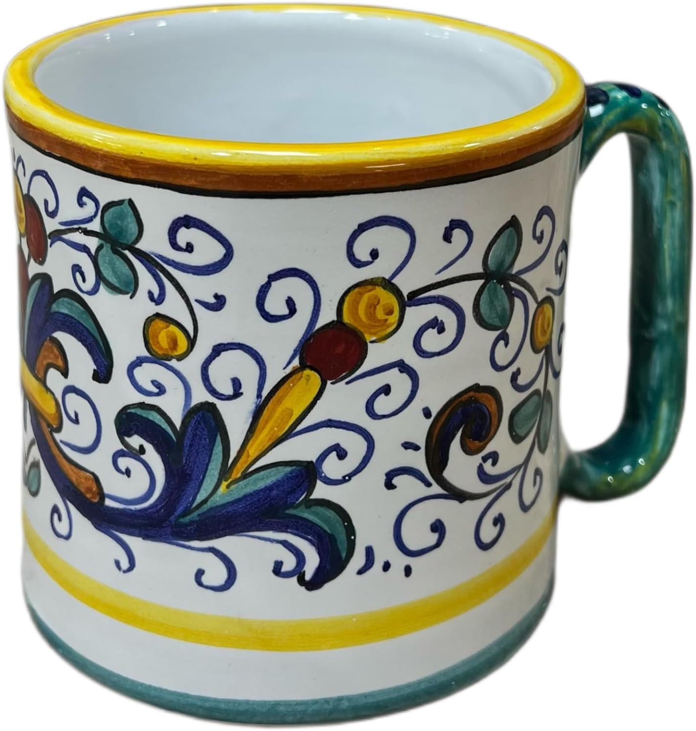 Arte D'Italia Imports Hand Painted Ricco Mug - Handmade in Deruta
