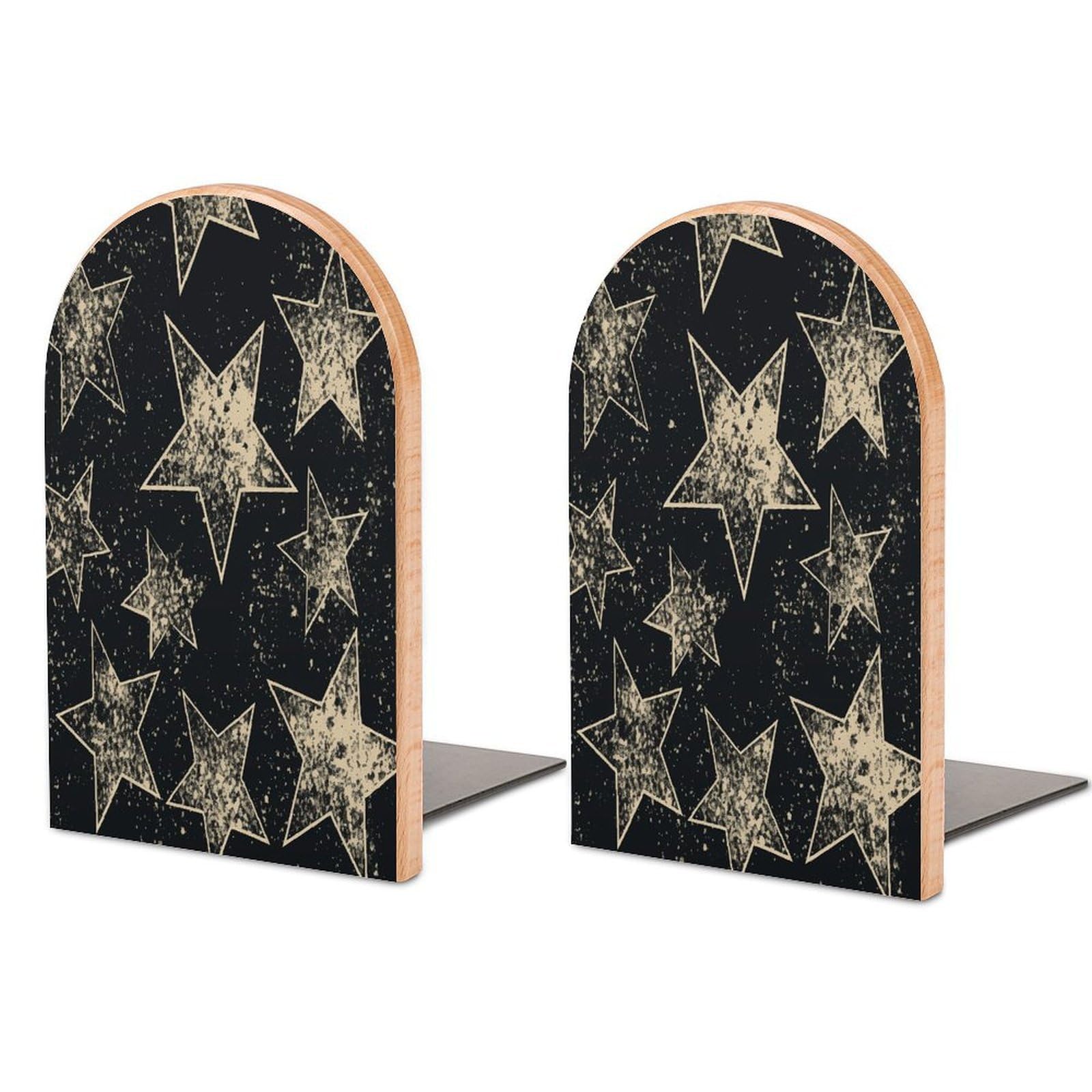 Sujetalibros de madera universal Star, organizador resistente para oficina en casa